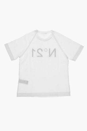 Baumwoll-T-Shirt mit Rundhalsausschnitt und Aufdruck