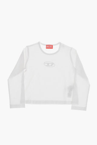 Baumwoll-T-Shirt mit Rundhalsausschnitt und Monogramm