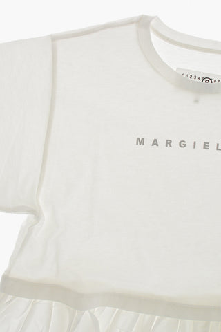MM6 Short-Sleeve T-Shirt with Ruffles