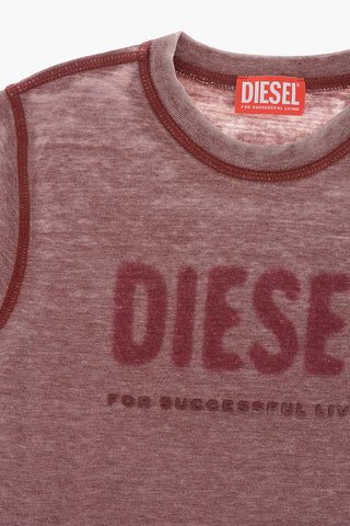 T-shirt Girocollo in Cotone con Maxi Stampa Frontale