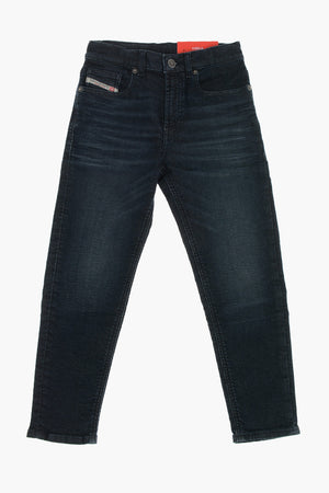 Stretch-Baumwoll-Jeans D-LUCAS mit Logo-Knopf