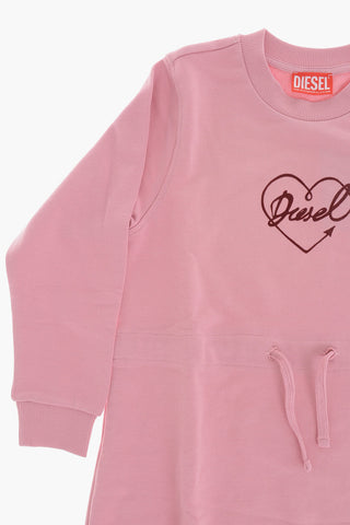 Sweatshirt Dress with Velour Logo