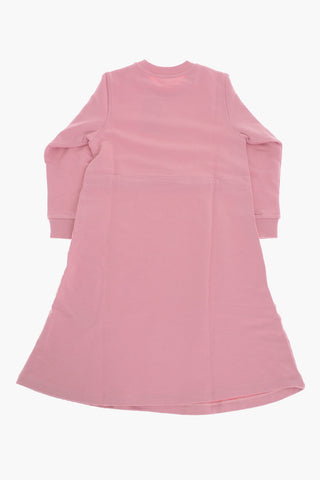 Sweatshirt Dress with Velour Logo