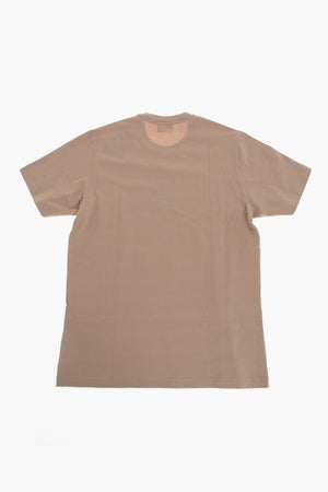 Baumwoll-T-Shirt mit Rundhalsausschnitt und Maxi-Frontprint
