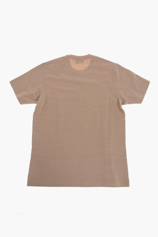 Baumwoll-T-Shirt mit Rundhalsausschnitt und Maxi-Frontprint