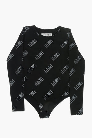 Body A Maniche Lunghe Con Logo Monogram