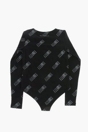 Body A Maniche Lunghe Con Logo Monogram
