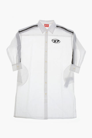 Chemisier in Cotone con Monogram a Contrasto