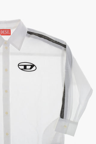 Chemisier in Cotone con Monogram a Contrasto