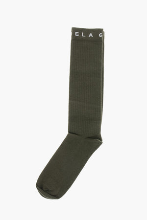 MM6 Long Solid-Color Socks With Contrast Logo