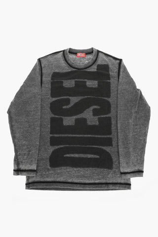 Cotton Crewneck T-Shirt With Shaded Effect