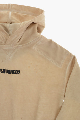 Vintage-Effect Brushed Cotton Hoodie
