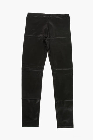 Leggings Aus Kunstleder Mit Monogramm