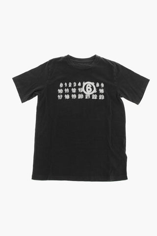 MM6 T-Shirt Girocollo con Stampa sul Fronte