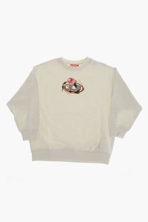 Rundhals-Sweatshirt SERUFFIX Aus Angerauter Baumwolle