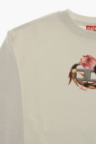 Rundhals-Sweatshirt SERUFFIX Aus Angerauter Baumwolle