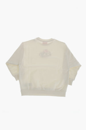 Rundhals-Sweatshirt SERUFFIX Aus Angerauter Baumwolle