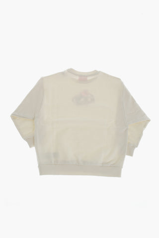 Rundhals-Sweatshirt SERUFFIX Aus Angerauter Baumwolle