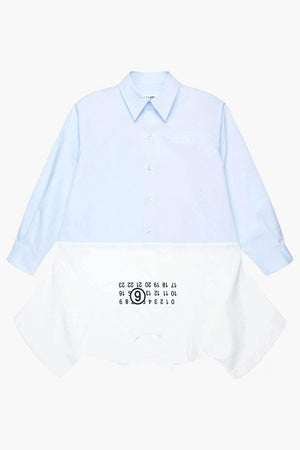 MM6 Long-Sleeve Shirt Dress With Flared Hem