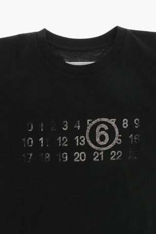 MM6 Uni-T-Shirt mit Rundhalsausschnitt und Frontprint