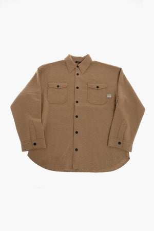 Overshirt aus Wollmischung mit Druckknöpfen