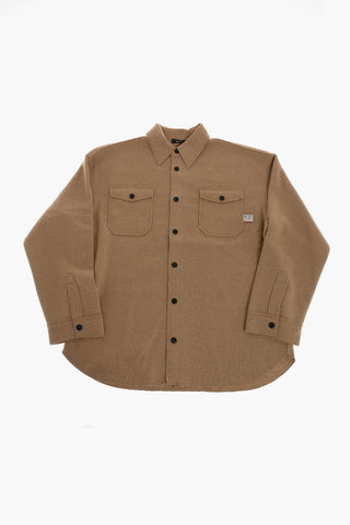 Overshirt aus Wollmischung mit Druckknöpfen