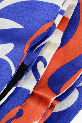 Schlanker Seidenfoulard mit Muster