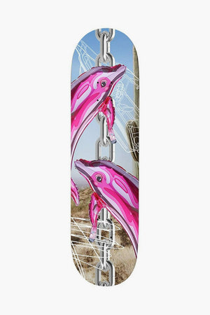 Wooden Skateboard PINK DOLPHIN