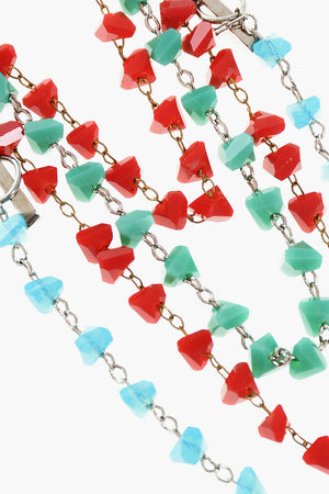 Rigid Multi-Chain Bracelet Embellished with Beads