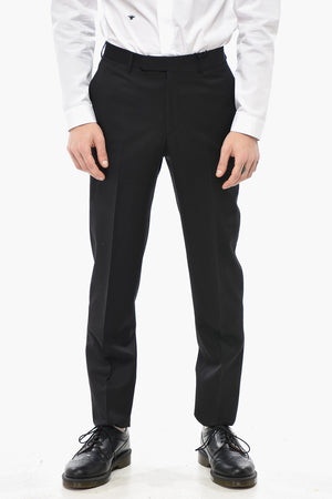 CC COLLECTION Virgin Wool Trousers with Scalloped Hem