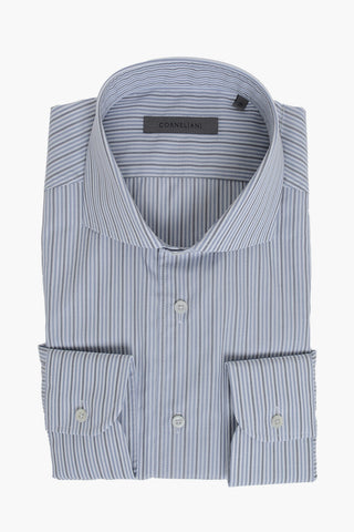 Camicia in Cotone a Righe Awing con Collo Francese