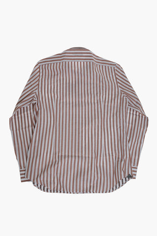Striped Cotton Shirt with French Collar
