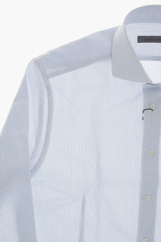 Camicia in Cotone a Righe Awning con Collo Francese