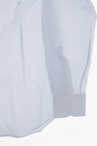 Camicia in Cotone a Righe Awning con Collo Francese