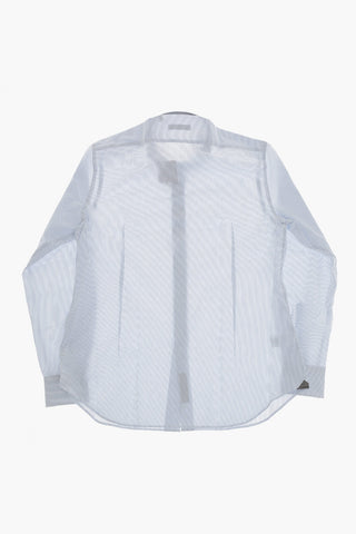Camicia in Cotone a Righe Awning con Collo Francese