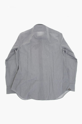 Hairline Striped Shirt With French Collar
