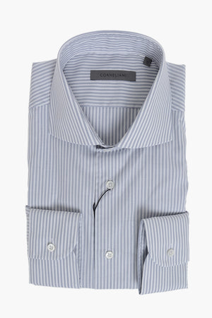 Cotton Striped Shirt With French Collar
