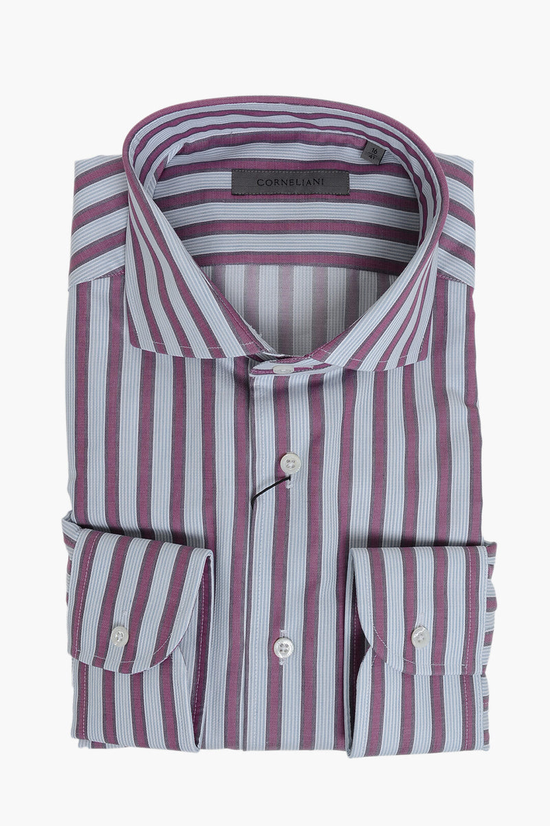 corneliani dress shirts Corneliani Shirt Mens 17.5 44 Gray Check Button Down Long Sleeve Cotton Italy
