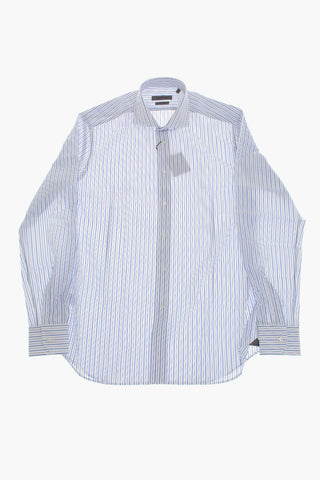 Cotton Wrinkle-Free Striped Shirt With French Collar