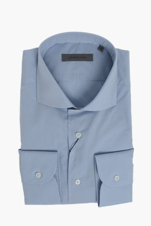 Camicia In Cotone Con Collo Francese