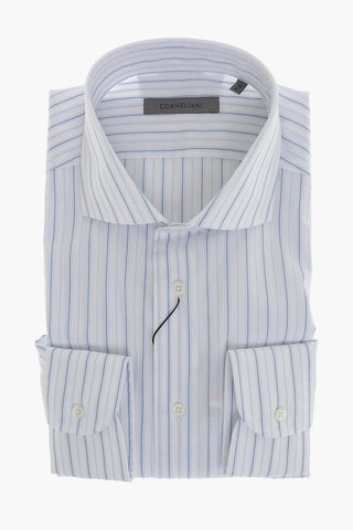 Cotton Striped Shirt With French Collar