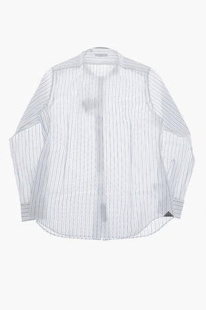 Camicia in Cotone a Righe con Collo Francese