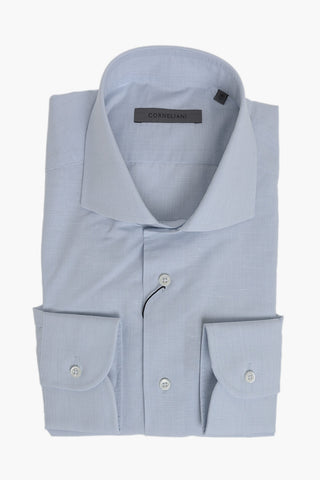 Camicia in Misto Lino con Collo Francese