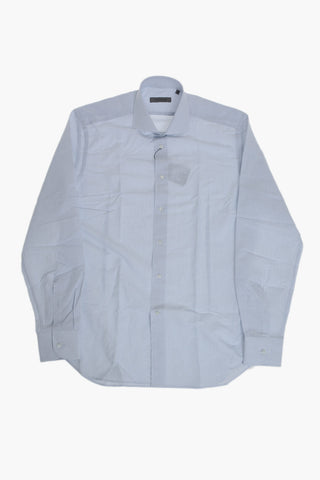 Camicia in Misto Lino con Collo Francese