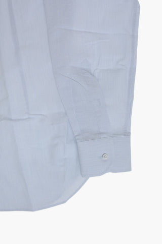 Camicia in Misto Lino con Collo Francese