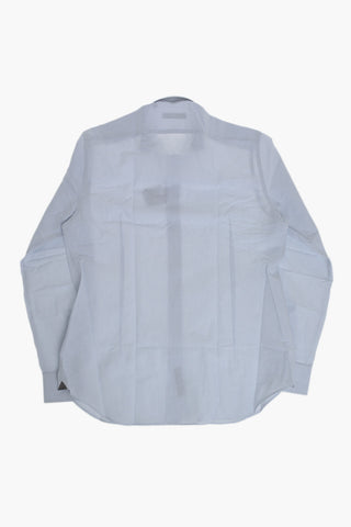 Camicia in Misto Lino con Collo Francese