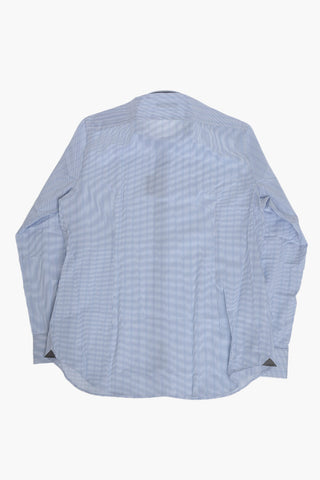 Camicia A Righe In Cotone Con Collo Francese