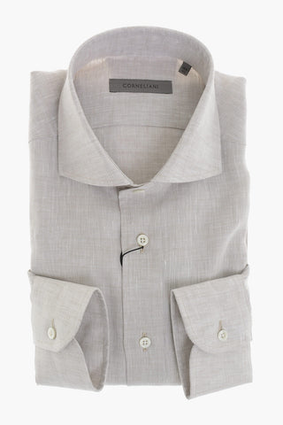 Linen Shirt With French Collar