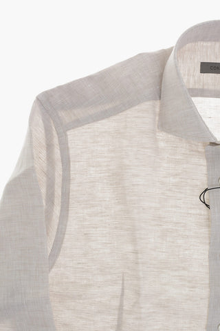 Linen Shirt With French Collar
