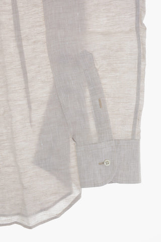 Linen Shirt With French Collar